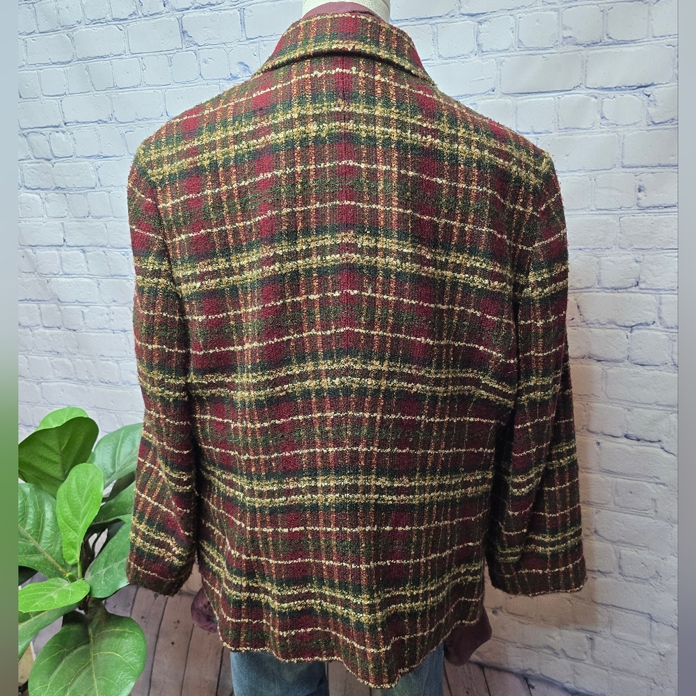 Vintage Sag Harbor Plaid Jacket - Size 16 - Picture 4 of 5